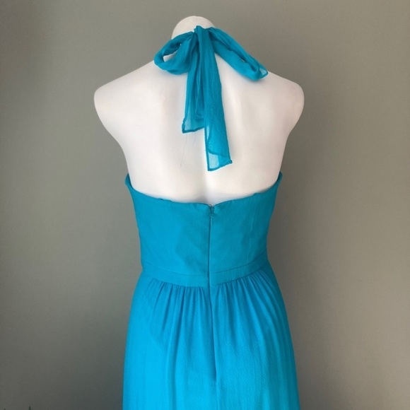 Y2k Turquoise Halter Maxi Dress - Picture 5 of 13